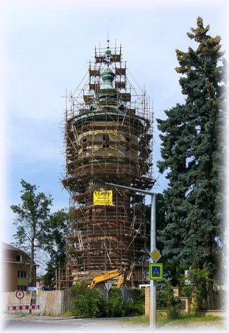 Oprava věže - lešení